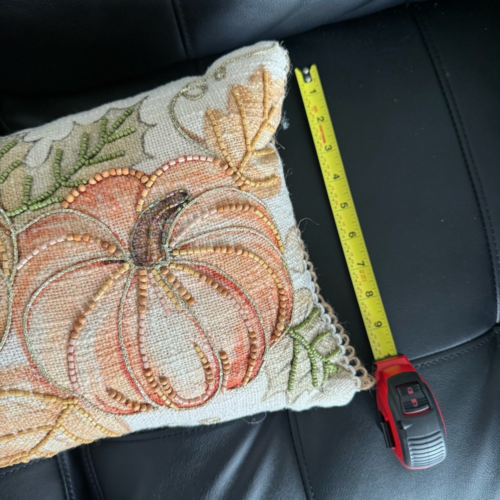 Hobby Lobby Beaded Pumpkin Lumbar Pillow Fall Autumn 2025 - Picture 8 of 9